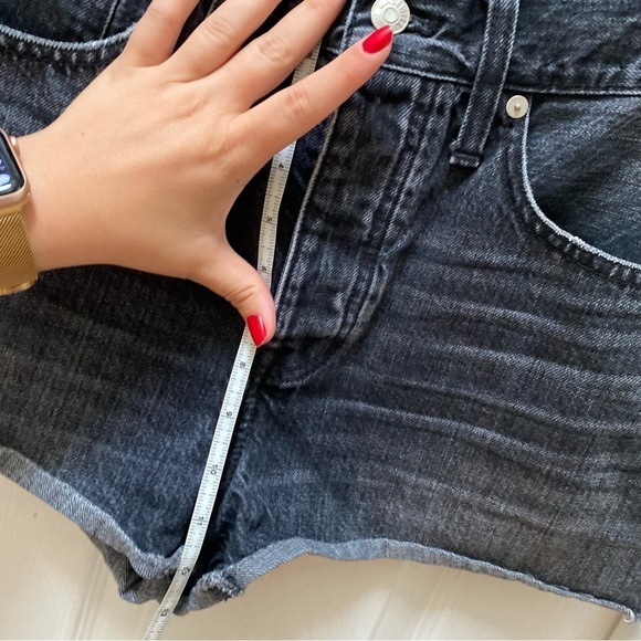 Madewell Relaxed Denim Shorts black gray jean shorts 29 - Picture 4 of 9